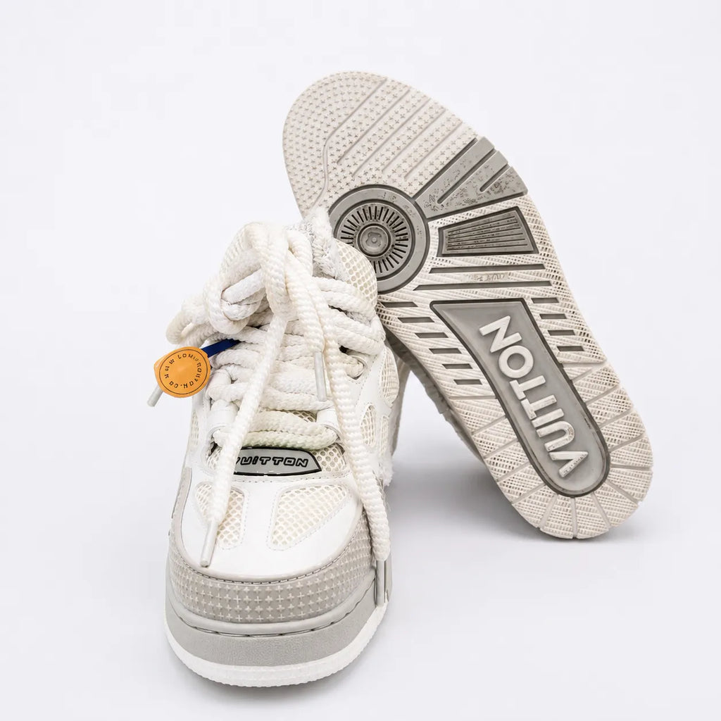 Louis Vuitton "LV Skate" Luxury Sneakers - Premium Crystal & Fur Edition