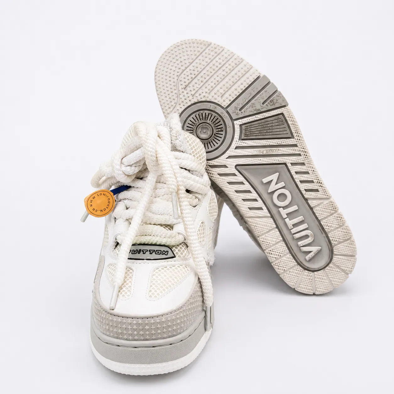Louis Vuitton "LV Skate" Luxury Sneakers - Premium Crystal & Fur Edition