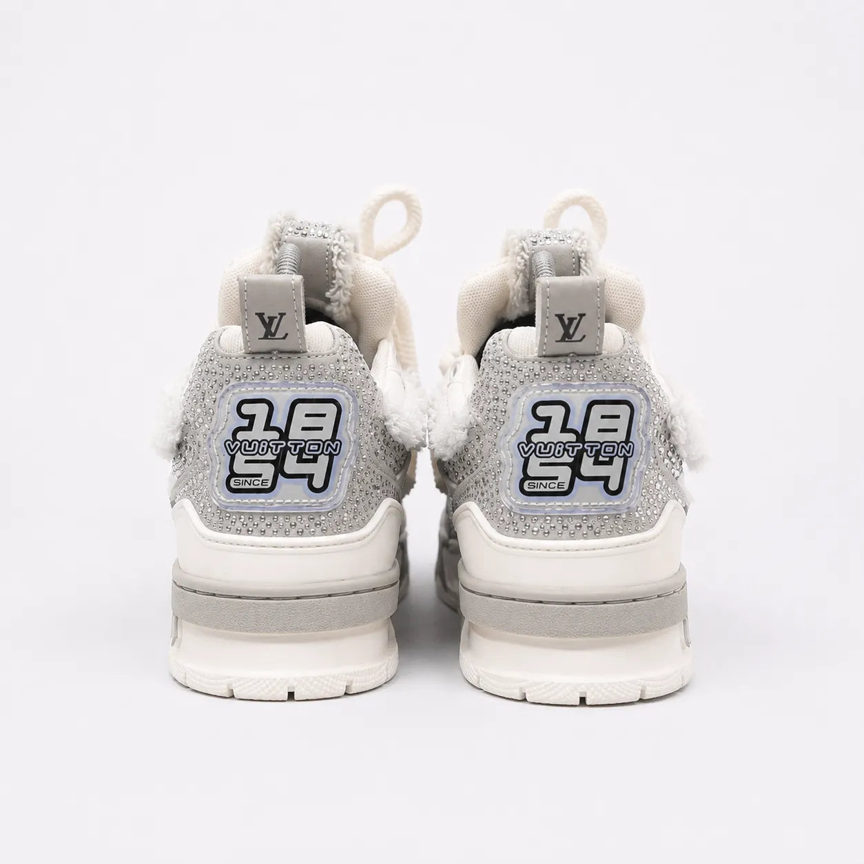 Louis Vuitton "LV Skate" Luxury Sneakers - Premium Crystal & Fur Edition