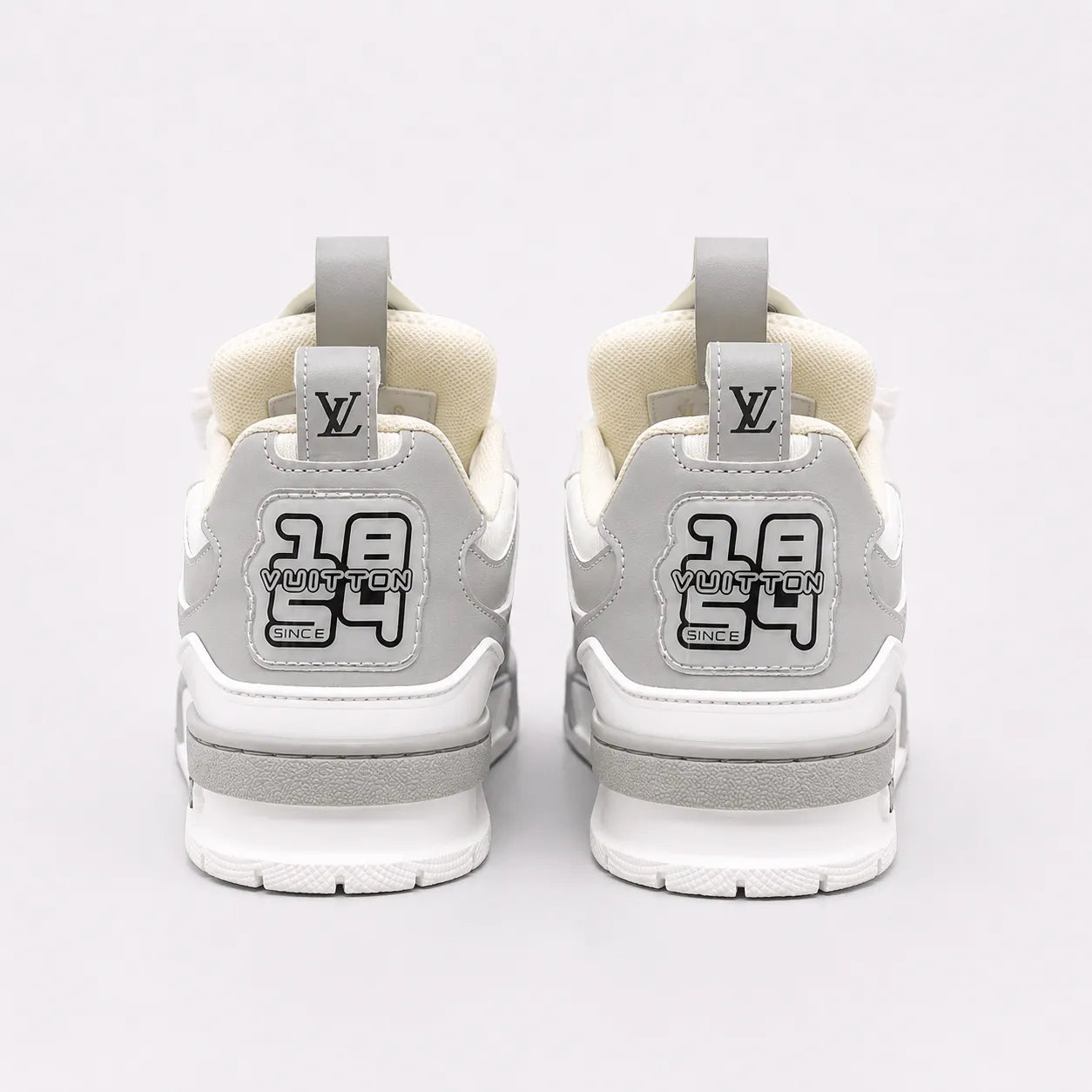 LV Skate Luxury Sneakers - Grey & White