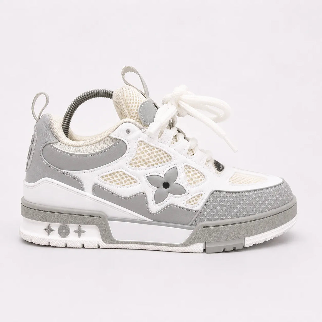 LV Skate Luxury Sneakers - Grey & White