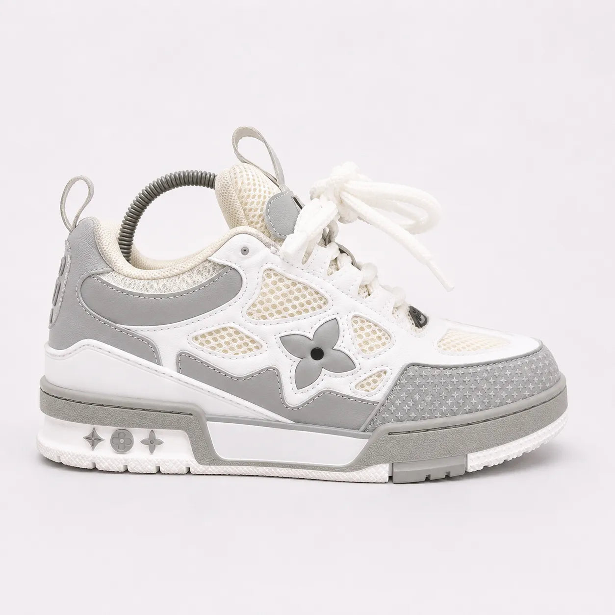 LV Skate Luxury Sneakers - Grey & White