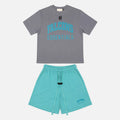 Casual NFL Falcons Essentials T-Shirt & Shorts Set - Grey & Teal