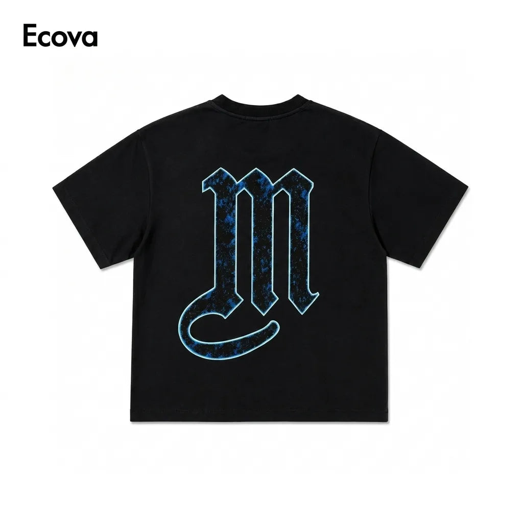 Ecova Cyber-Goth Boxy Fit Graphic T-Shirt - Premium Heavyweight Streetwear