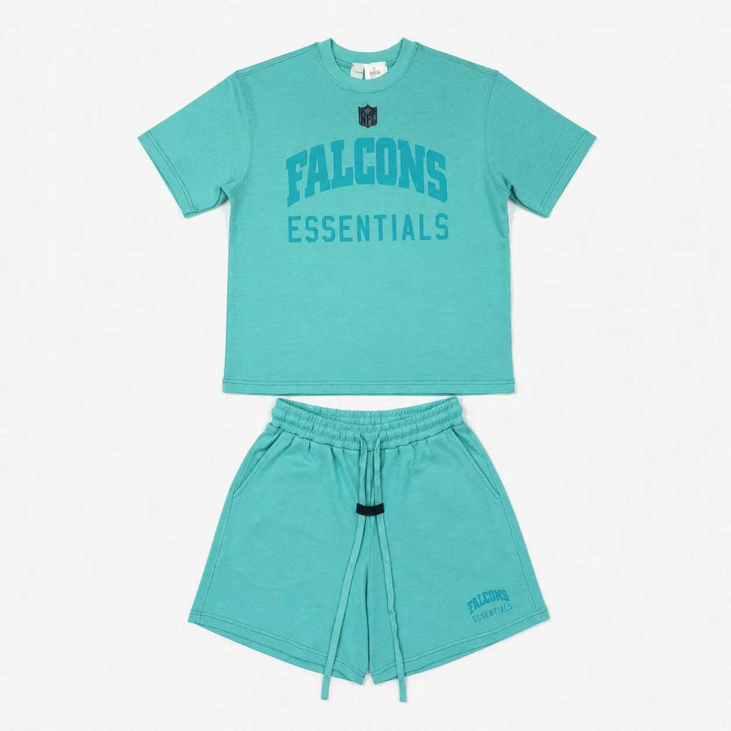 Turquoise Oversized Summer Short Set - Falcons Essentials Collection