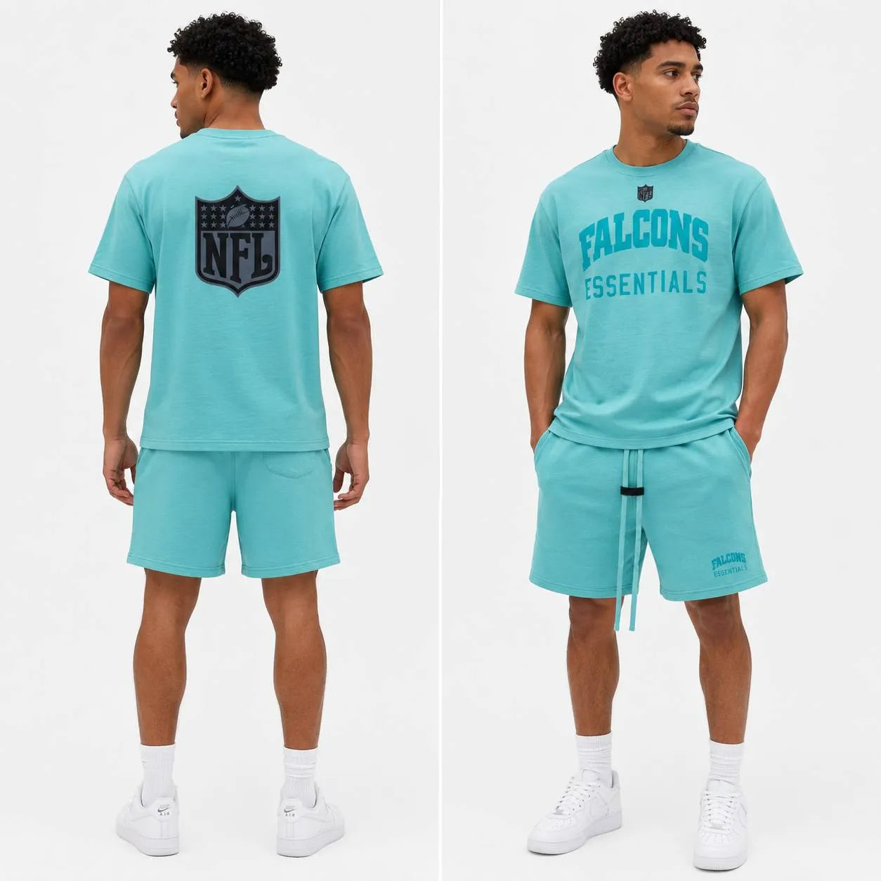 Turquoise Oversized Summer Short Set - Falcons Essentials Collection