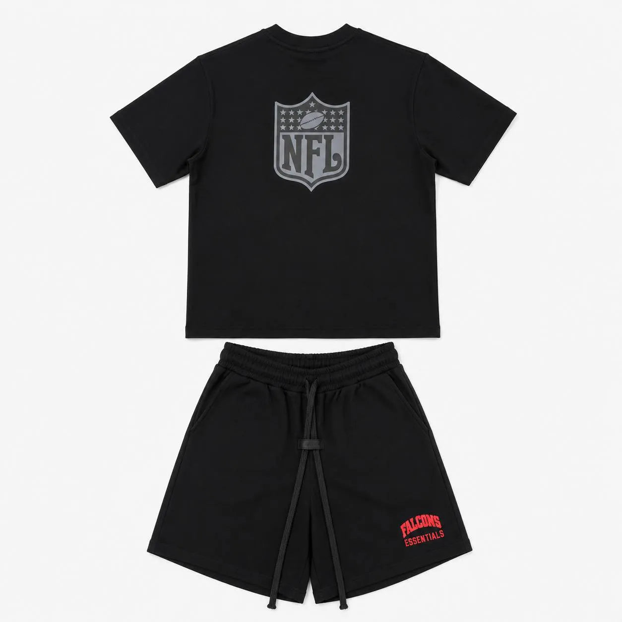 Black Falcons Essentials T-Shirt & Shorts Matching Set