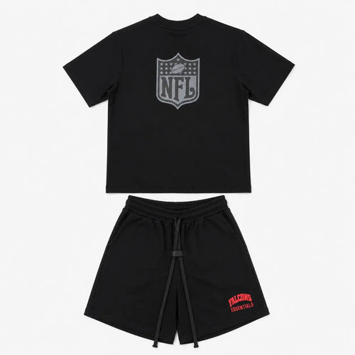 Black Falcons Essentials T-Shirt & Shorts Matching Set