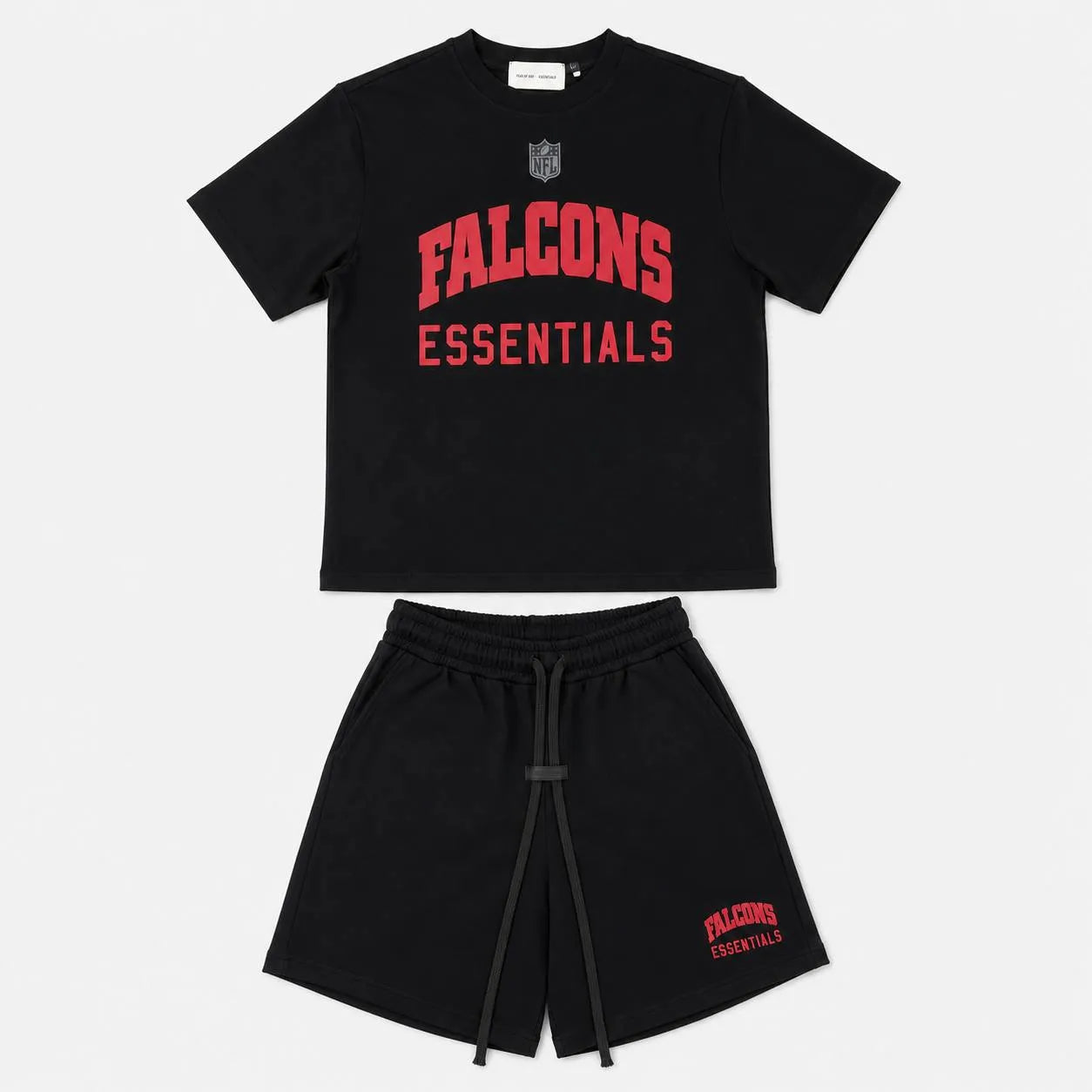 Black Falcons Essentials T-Shirt & Shorts Matching Set