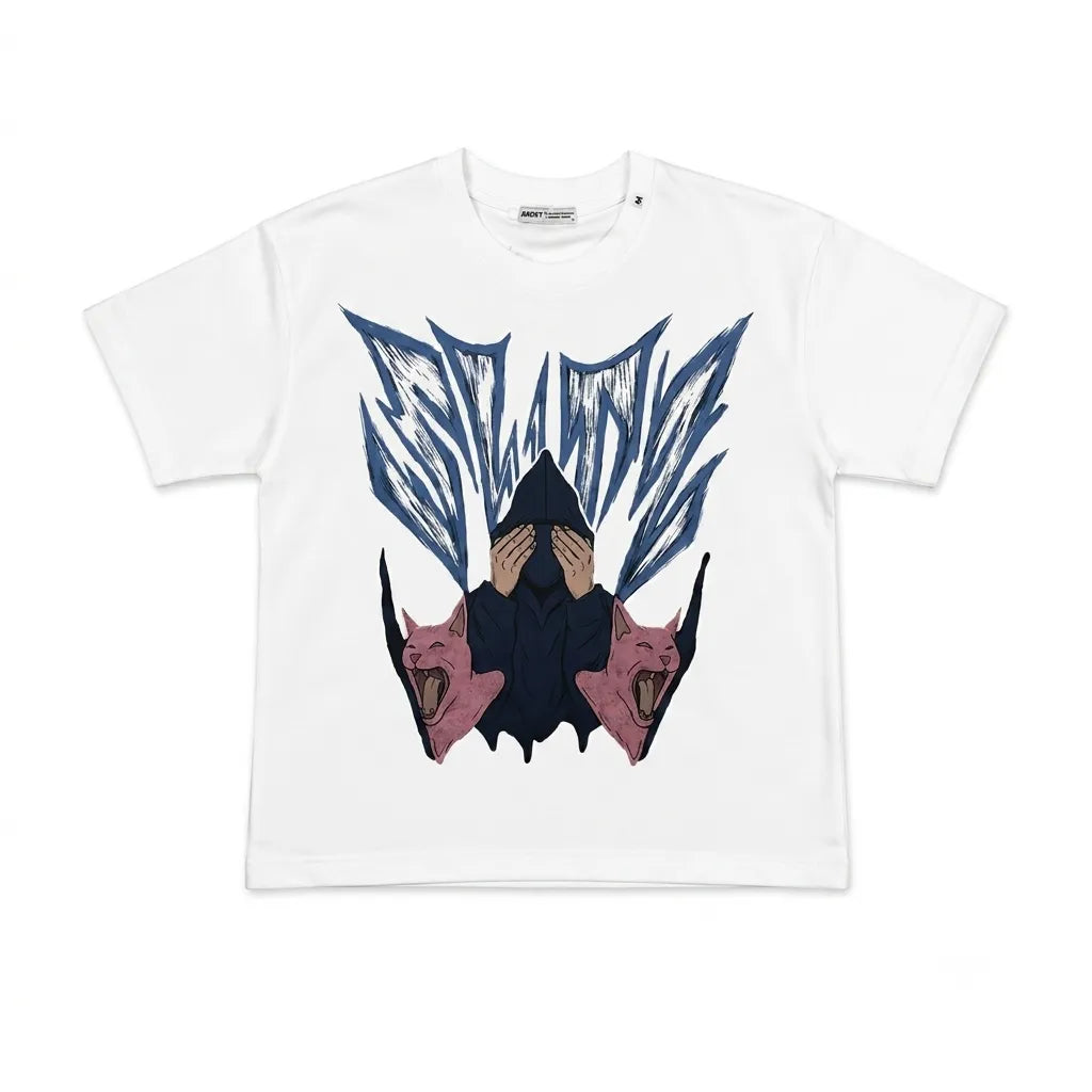 Ecova Cyber-Goth Boxy Fit Graphic T-Shirt - Premium Heavyweight Streetwear